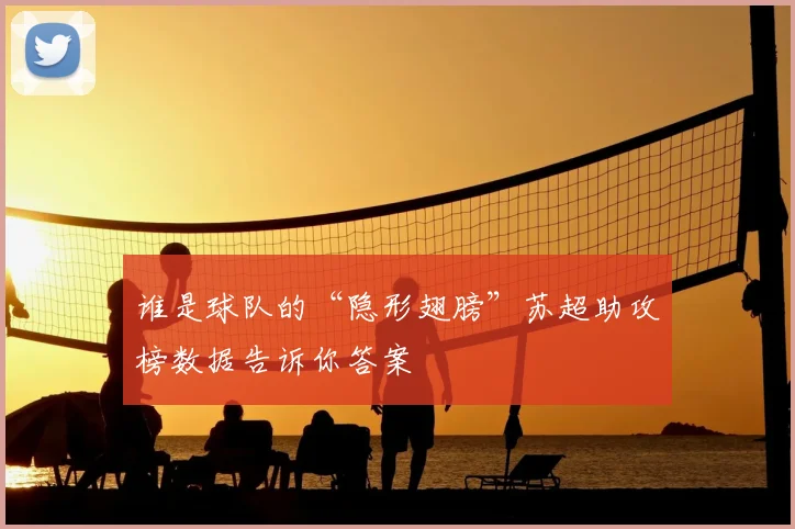 谁是球队的“隐形翅膀”苏超助攻榜数据告诉你答案