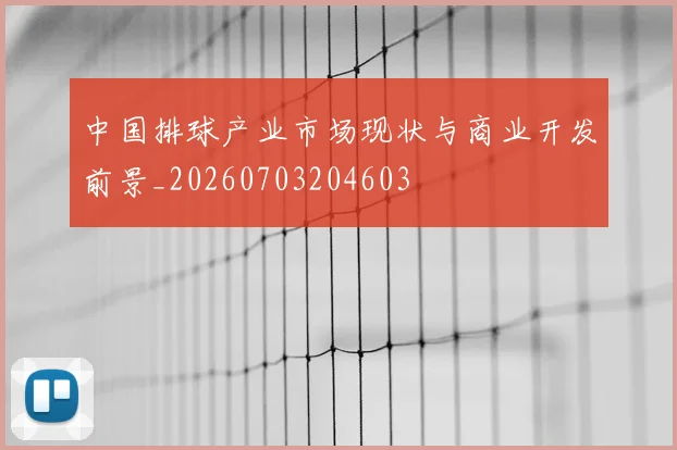 中国排球产业市场现状与商业开发前景_20260703204603